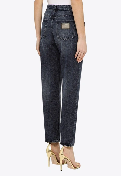 Shop Dolce & Gabbana Denim Boyfriend Jeans In Multicolor