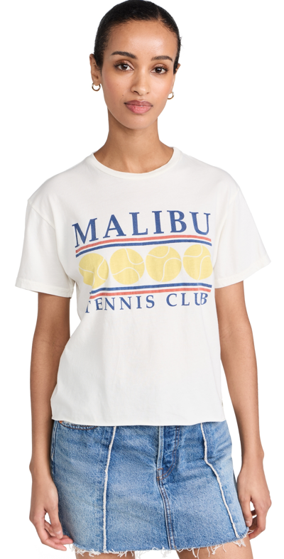 Shop Retro Brand Malibu Tennis Tee Antique White