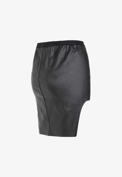 Shop Rick Owens Diana Denim Mini Skirt In Black