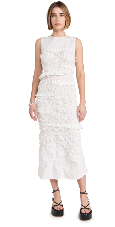 Shop Cecilie Bahnsen Vanda Dress White