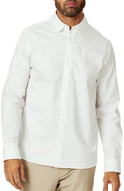 Shop 7 Diamonds Venetia Solid Button-up Shirt In Ivory