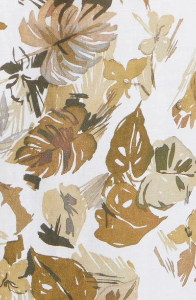 Rodd & Gunn Upper Charlton Floral Short Sleeve Button-up Shirt In Khaki