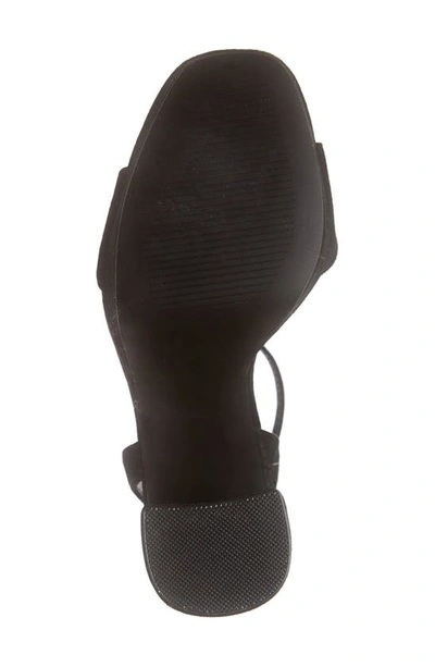 Shop Steve Madden Lessa Platform Ankle Strap Sandal In Black Suede