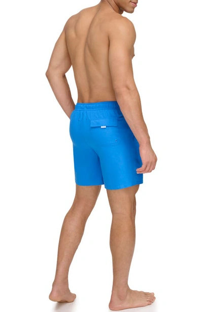 Shop Calvin Klein Core Volley Swim Trunks In Blue
