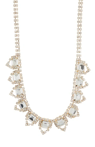 Shop Tasha Crystal Frontal Necklace In Gold