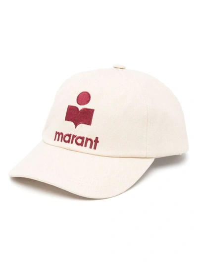 Shop Isabel Marant Hats In Ecru/red