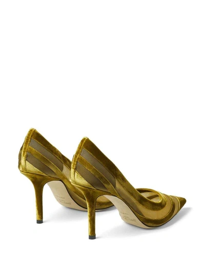 Jimmy Choo Love 85 Velvet-trimmed Pumps