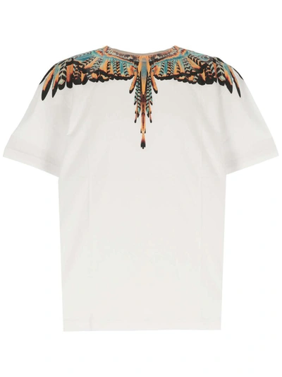 Shop Marcelo Burlon County Of Milan T-shirts And Polos In White Orange