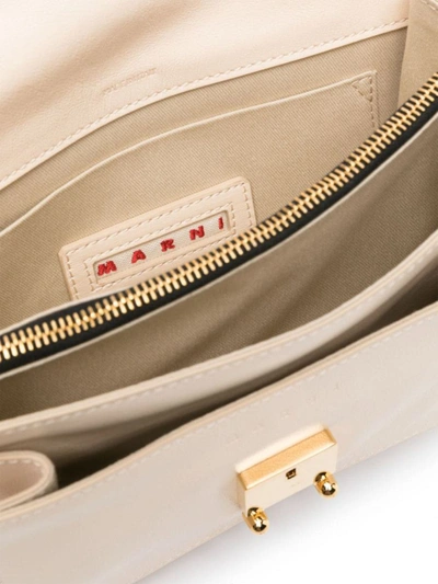 Marni Medium Trunk Soft Shoulder Bag In Shell
