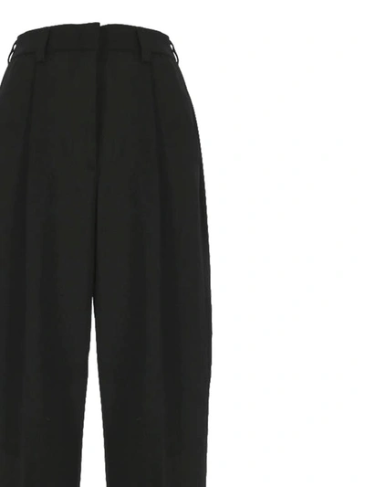 Shop Miu Miu Trousers In Black