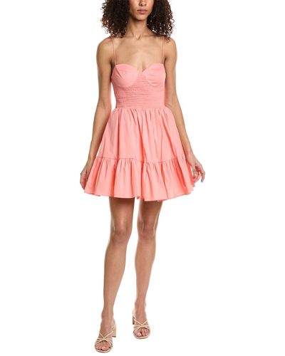 Shop Staud Landry Mini Dress In Pink