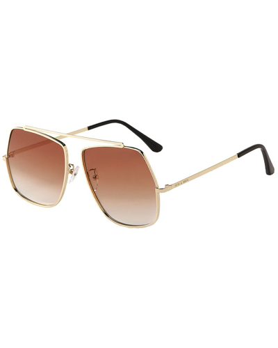 Shop Fifth & Ninth Women's Sofia 54mm Sunglasses In Gold