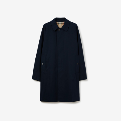 Burberry Mid Camden Heritage Coat In Coal Blue