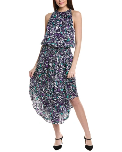 Ramy Brook Printed Audrey Midi Dress In Blue