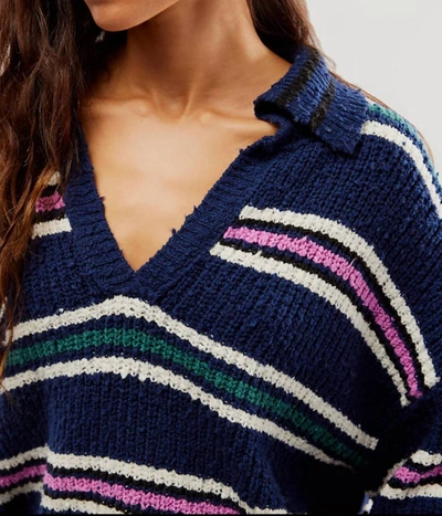 Shop Free People Kennedy Pullover In Midnight Combo In Multi