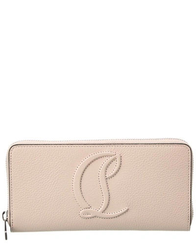 Shop Christian Louboutin By My Side Leather Wallet In Beige