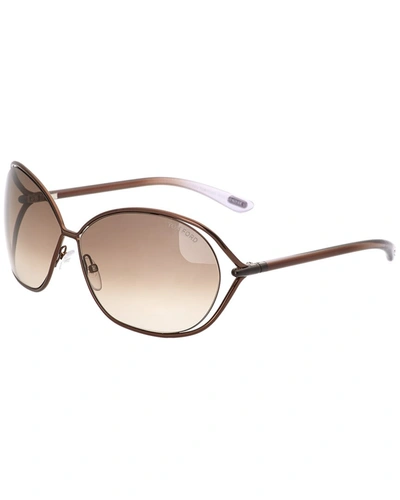 Shop Tom Ford Women's Ft0157 66mm Sunglasses In Grey