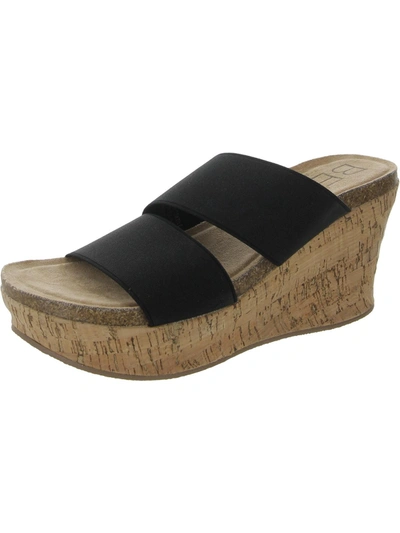 Shop Beach By Matisse Womens Slip On Open Toe Wedge Sandals In Black