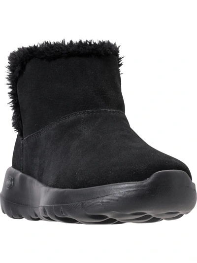 SKECHERS ON-THE-GO JOY WOMENS LEATHER SHORT ANKLE BOOTS 