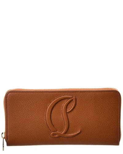 Shop Christian Louboutin By My Side Leather Wallet In Brown