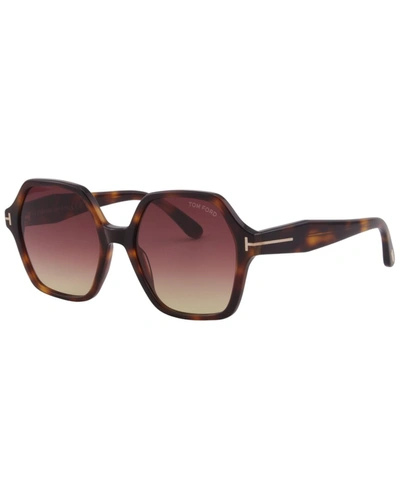 Shop Tom Ford Women's Romy 56mm Sunglasses In Brown
