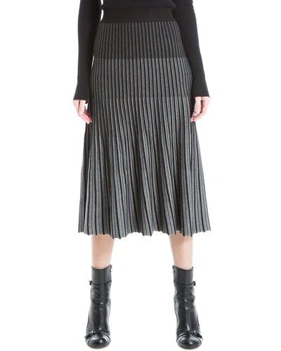 Shop Max Studio Pleated Aline Sweater Skirt In Black