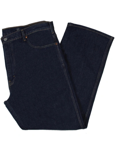 Shop Levi's Born To Ride Mens Cotton Western Fit Straight Leg Jeans In Blue