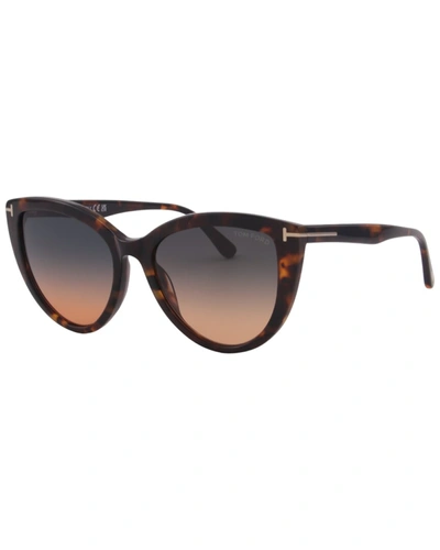 Shop Tom Ford Women's Isabella 56mm Sunglasses In Brown