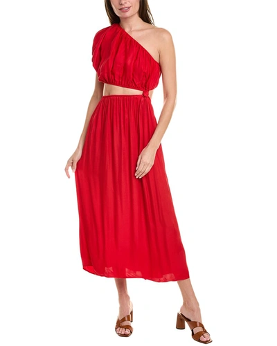 Shop Farm Rio One-shoulder Dress In Red