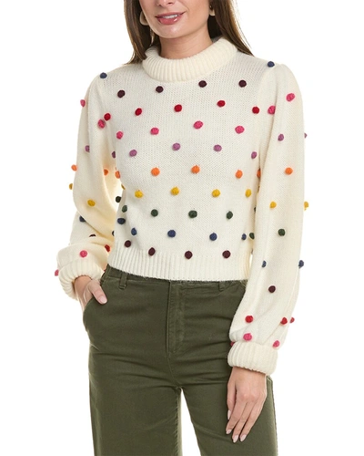 Shop Farm Rio Dots Wool-blend Sweater In White