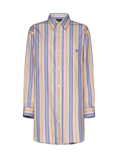 Shop Etro Shirts In Rigato