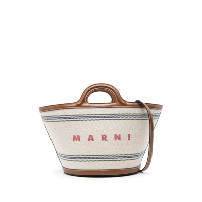 Shop Marni Bags In Neutrals/brown