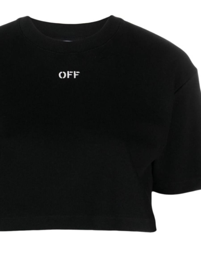 Shop Off-white Off White T-shirts And Polos In Black