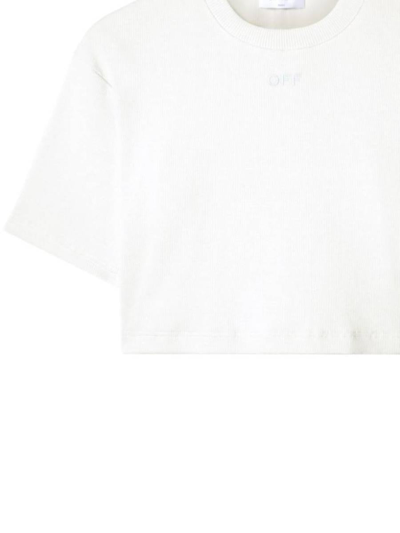 Shop Off-white Off White T-shirts And Polos In Artic Ice
