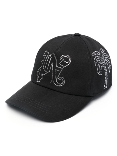 Shop Palm Angels Hats In Black Blac