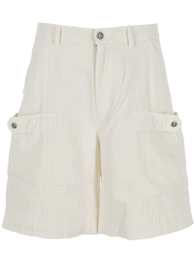 Shop Palm Angels Shorts In Beige