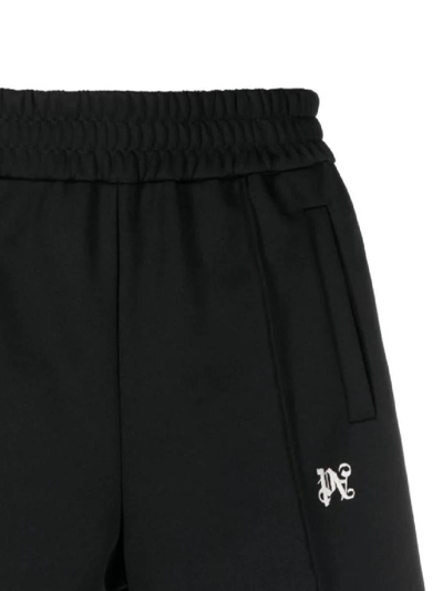 Shop Palm Angels Shorts In Black Butt