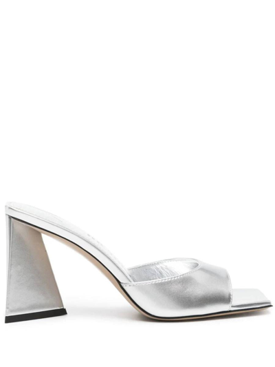Shop Attico The  Sandals In Silver