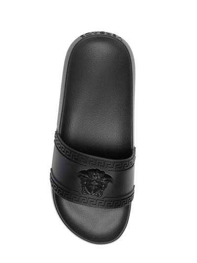 Shop Versace Flat Shoes In Black