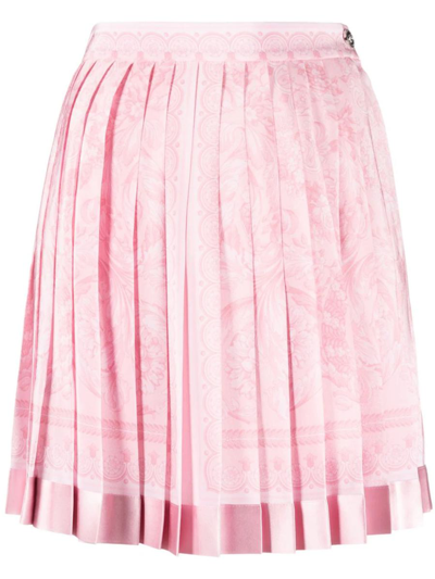 Shop Versace Skirts In Pale Pink