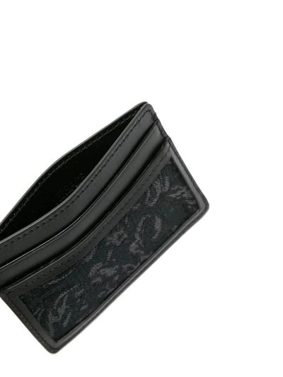 Shop Versace Wallets In Black+black-ruthenium