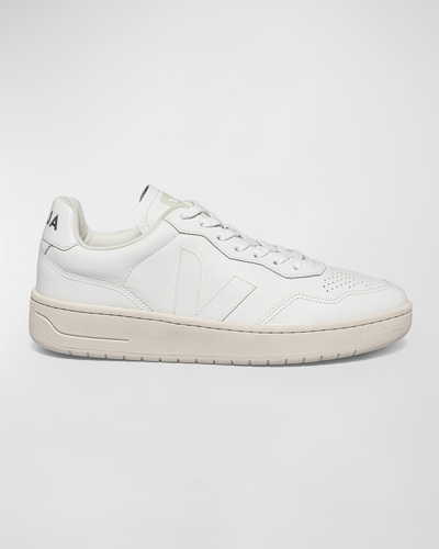 Shop Veja V-90 Low-top Leather Sneakers In Ex/wht