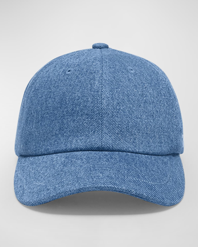 Shop Jacquemus La Casquette Denim Baseball Hat In Blue