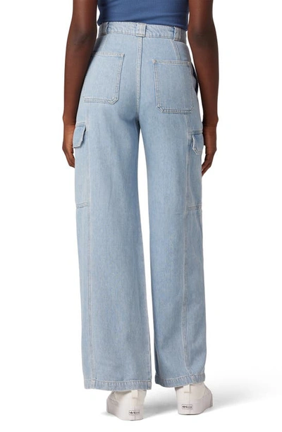 Shop Hudson High Waist Wide Leg Cargo Jeans In Spring Indigo