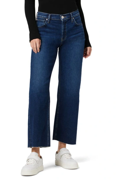 Shop Hudson Rosie High Waist Raw Hem Wide Leg Jeans In Mogul