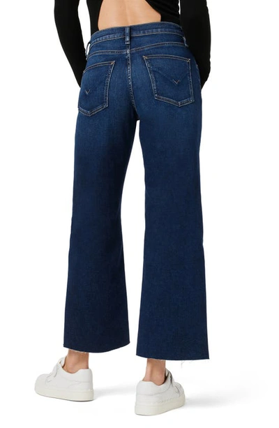 Shop Hudson Jeans Rosie High Waist Raw Hem Wide Leg Jeans In Mogul