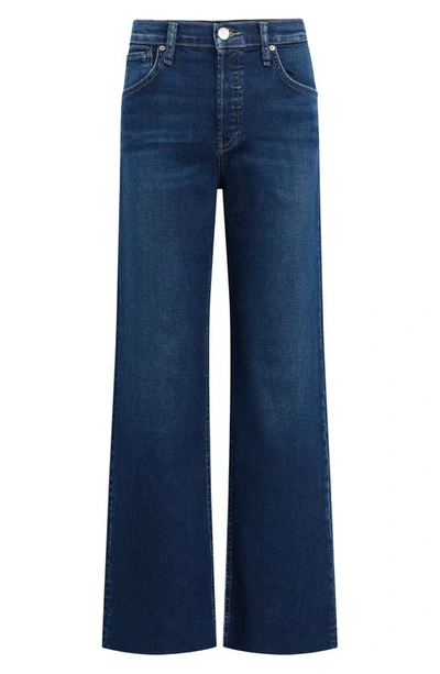 Shop Hudson Jeans Rosie High Waist Raw Hem Wide Leg Jeans In Mogul