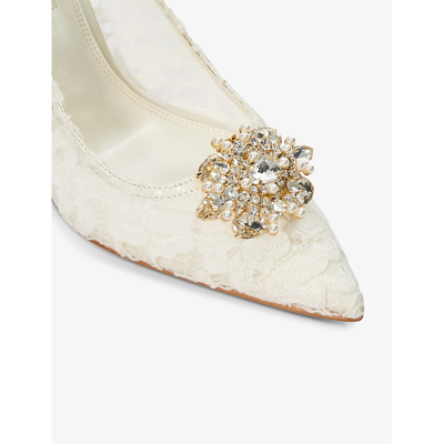 Shop Dune Womens Gold-metallic Soulmates Bridal Crystal-embellished Metal Shoe Brooch