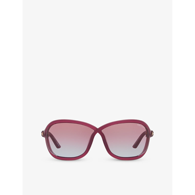 Tom Ford Womens Purple Tr001753 Fernanda Butterfly-frame Injected Sunglasses In Purple