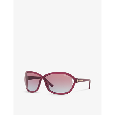 Tom Ford Womens Purple Tr001753 Fernanda Butterfly-frame Injected Sunglasses In Purple